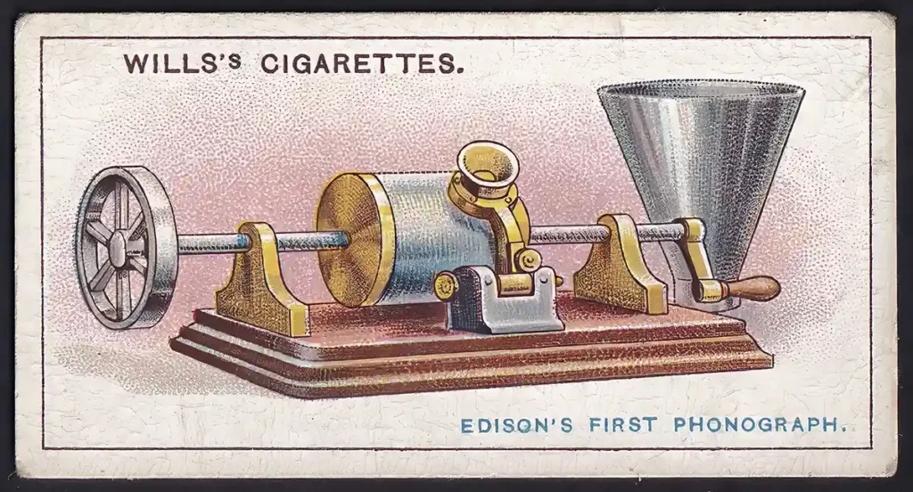 Edison"s First Phonograph - Wills -Famous Inventions no 9.jpg